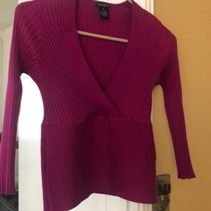 Burgundy long sleeve top
